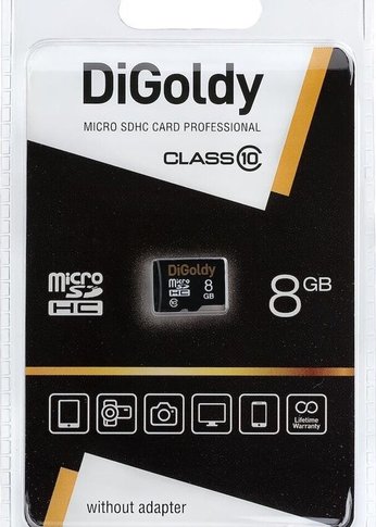 Карта памяти microSDHC 8GB Digoldy (microSDHC 8GB Class10 - б/а)