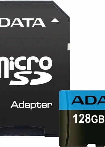 Карта памяти microSDXC 128Gb A-Data W/AD. AUSDX128GUICL10A1-RA1