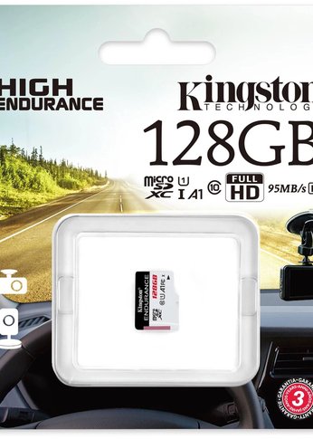 Карта памяти microSDXC 128Gb Class10 Kingston SDCE/128Gb High Endurance w/o adapter