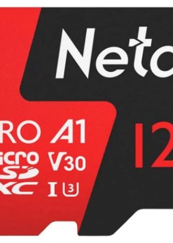 Карта памяти microSDXC 128Gb Class10 Netac NT02P500PRO-128G-R P500 Extreme Pro + adapter