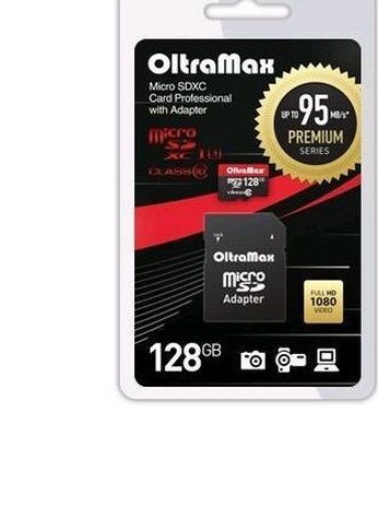 Карта памяти microSDXC 128GB Oltramax OM128GCSDXC10UHS-1-PrU3 Class 10 UHS-1 PREMIUM U3 + адаптер (SD 95 MB/s)