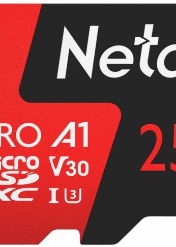 Карта памяти microSDXC 256Gb Class10 Netac NT02P500PRO-256G-R P500 Extreme Pro + adapter