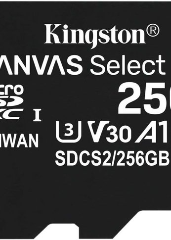 Карта памяти microSDXC 256Gb Kingston SDCS2/256GbSP Canvas Select Plus w/o adapter