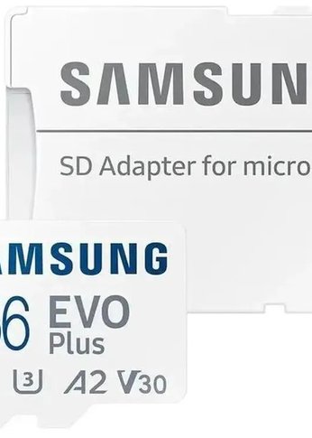 Карта памяти microSDXC 256GB Samsung MB-MC256SA EVO Plus + adapter