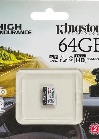 Карта памяти microSDXC 64Gb Class10 Kingston SDCE/64Gb High Endurance w/o adapter