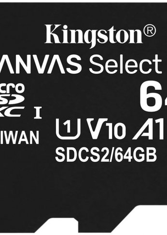 Карта памяти microSDXC 64Gb Class10 Kingston SDCS2/64GbSP Canvas Select Plus w/o adapter