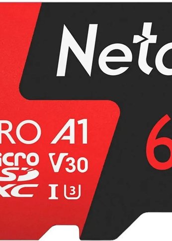 Карта памяти microSDXC 64Gb Class10 Netac NT02P500PRO-064G-R P500 Extreme Pro + adapter