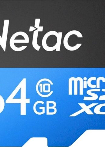 Карта памяти microSDXC 64Gb Class10 Netac NT02P500STN-064G-S P500 w/o adapter