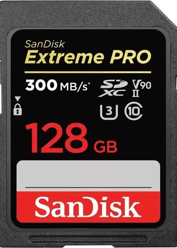 Карта памяти SD 128Gb SanDisk SDXC Class 10 V60 UHS-II U3 Extreme Pro 280/100MB/s