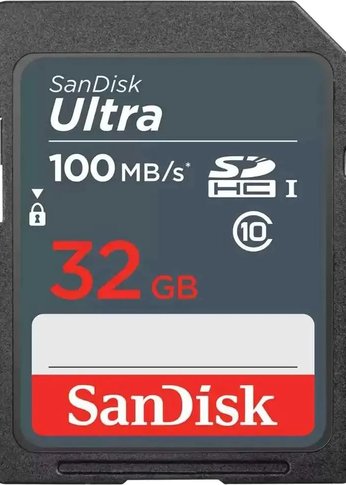 Карта памяти SD 32Gb Sandisk SDHC Class10 SDSDUNR-032G-GN3IN Ultra