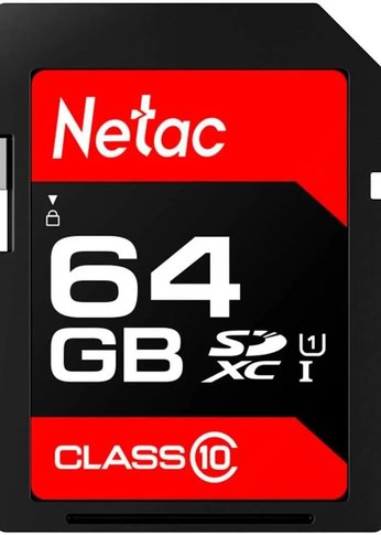 Карта памяти SD 64Gb Netac P600 Standard SD , Retail version (NT02P600STN-064G-R)