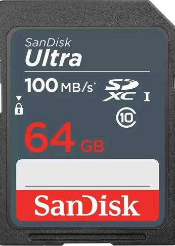 Карта памяти SD 64Gb Sandisk SDSDUNR-064G-GN3IN Ultra Class10