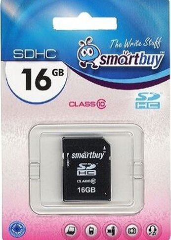 Карта памяти SDHC 16GB Smartbuy SB16GBSDCL10-00LE Class10