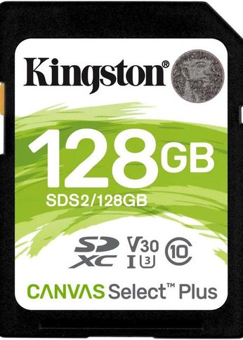 Карта памяти SDXC 128Gb Class10 Kingston SDS2/128Gb Canvas Select Plus w/o adapter