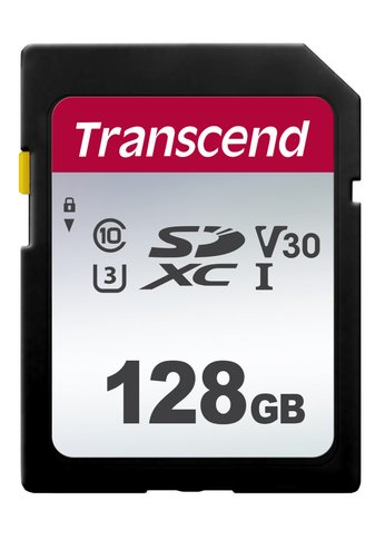 Карта памяти SDXC 128Gb Class10 Transcend TS128GSDC300S w/o adapter