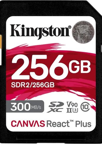 Карта памяти SDXC 256Gb Class10 Kingston SDR2/256Gb Canvas React Plus w/o adapter