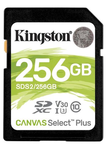 Карта памяти SDXC 256Gb Class10 Kingston SDS2/256Gb Canvas Select Plus w/o adapter