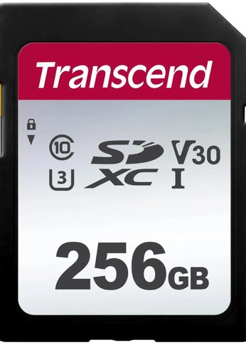 Карта памяти SDXC 256Gb Class10 Transcend TS256GSDC300S w/o adapter