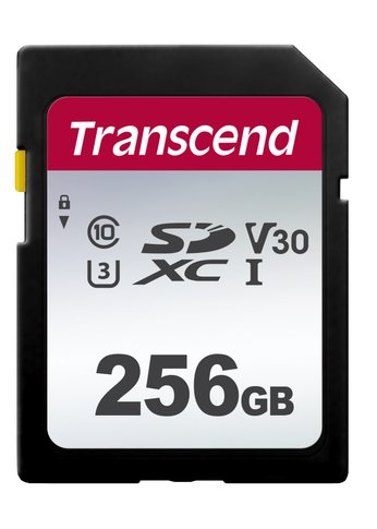 Карта памяти SDXC 256Gb Class10 Transcend TS256GSDC300S w/o adapter