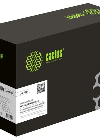 Картридж лазерный Cactus 147X CS-W1470X W1470X черный (25200стр.) для HP LaserJet M611dn/M612dn/M634dn/M634h