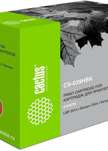 Картридж лазерный Cactus CS-039HBK 039 H черный (25000стр.) для Canon LBP 351x i-Sensys /352x i-Sensys