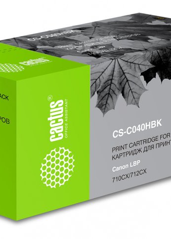 Картридж лазерный Cactus CS-C040HBK 040 H BK черный (12500стр.) для Canon LBP 710CX/712CX