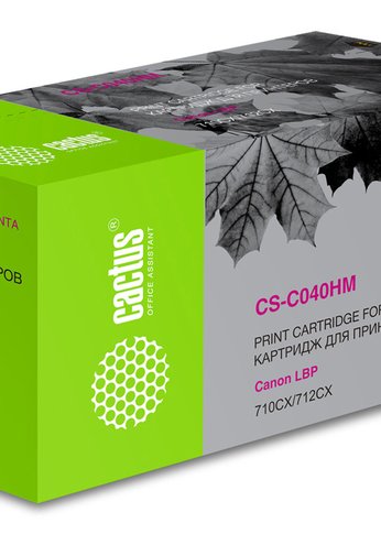 Картридж лазерный Cactus CS-C040HM 040 H M пурпурный (10000стр.) для Canon LBP 710CX/712CX I-Sensys