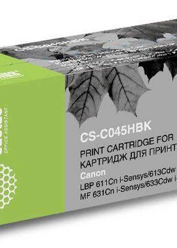 Картридж лазерный Cactus CS-C045HBK 045 H BK черный (2800стр.) для Canon LBP 611Cn/613Cdw/631Cn/633Cdw/635Cx