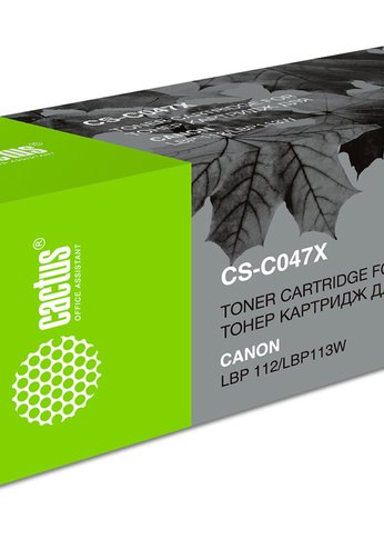 Картридж лазерный Cactus CS-C047X Cartridge 047 черный (4000стр.) для Canon LBP112/LBP113W