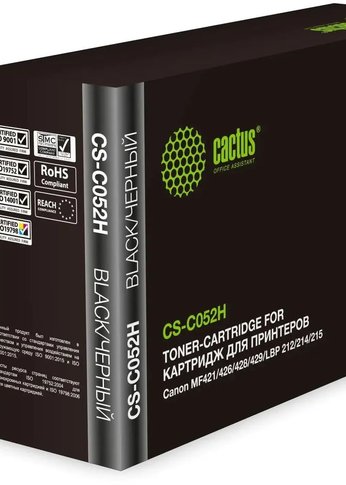 Картридж лазерный Cactus CS-C052 Cartridge 052 черный (3100стр.) для Canon Canon MF421/426/428/429/LBP 212/214/215