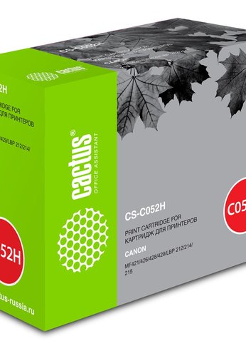 Картридж лазерный Cactus CS-C052H 052H черный (9200стр.) для Canon MF421/426/428/429/LBP 212/214/215