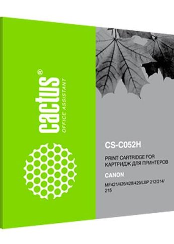 Картридж лазерный Cactus CS-C052H 052H черный (9200стр.) для Canon MF421/426/428/429/LBP 212/214/215