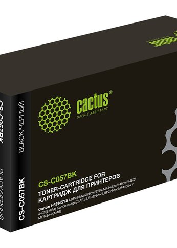 Картридж лазерный Cactus CS-C057BK 057 черный (3100стр.) для Canon i-SENSYS LBP223dw/226dw/228x