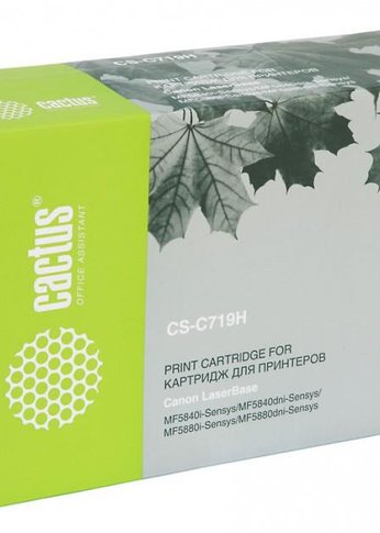 Картридж лазерный Cactus CS-C719H 719H черный (6400стр.) для Canon MF5840dni-Sensys/MF5880dni; LBP6300i/6650i