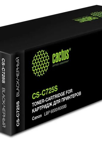 Картридж лазерный Cactus CS-C725S 725 черный (1600стр.) для Canon i-Sensys 6000/6000b