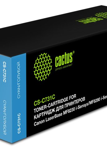 Картридж лазерный Cactus CS-C731C 731 C голубой (1800стр.) для Canon LB i-Sensys MF8230/MF8280