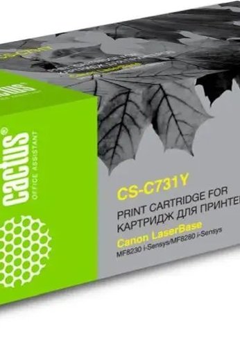 Картридж лазерный Cactus CS-C731Y 731 Y желтый (1800стр.) для Canon LB i-Sensys MF8230/MF8280