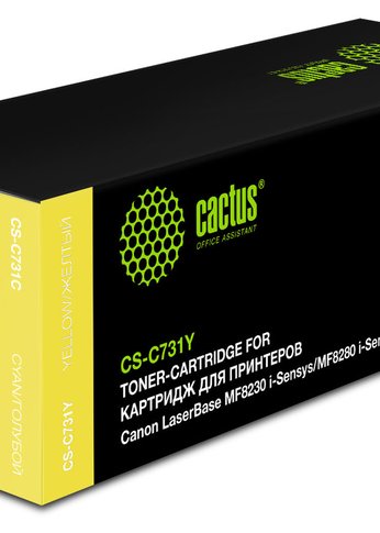 Картридж лазерный Cactus CS-C731Y 731 Y желтый (1800стр.) для Canon LB i-Sensys MF8230/MF8280