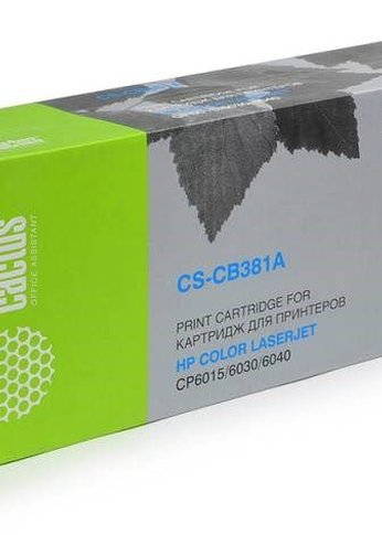 Картридж лазерный Cactus CS-CB381AR CB381A голубой (21000стр.) для HP CLJ CM6030/CM6040/CP6015