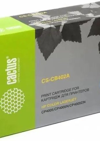 Картридж лазерный Cactus CS-CB402AR CB402A желтый (7500стр.) для HP CLJ CP4005/CP4005DN/CP4005N