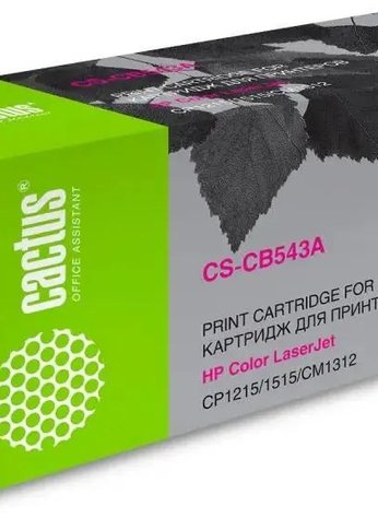 Картридж лазерный Cactus CS-CB543A CB543A пурпурный (1400стр.) для HP CLJ CP1215/1515/CM1312