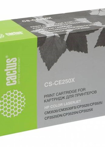 Картридж лазерный Cactus CS-CE250X CE250X черный (10500стр.) для HP CLJ CP3525/CM3530