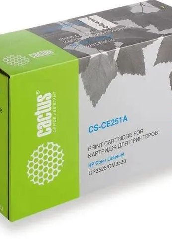 Картридж лазерный Cactus CS-CE251A CE251A голубой (7000стр.) для HP CLJ CP3525/CM3530