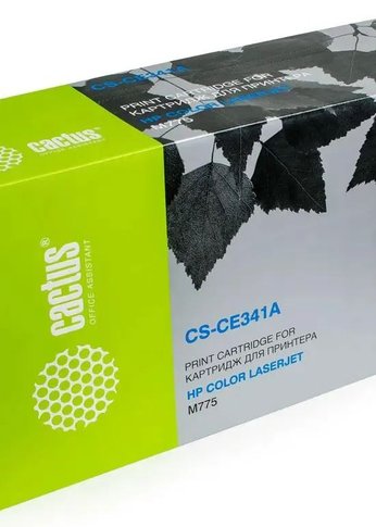 Картридж лазерный Cactus CS-CE341A CE341A голубой (16000стр.) для HP CLJ M775