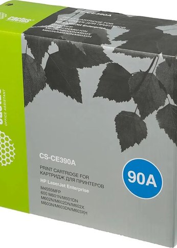 Картридж лазерный Cactus CS-CE390A CE390A черный (10000стр.) для HP LJ M4555/M601/M602/M603