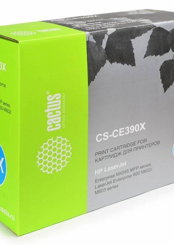 Картридж лазерный Cactus CS-CE390XS CE390X черный (24000стр.) для HP LJ M4555