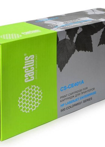 Картридж лазерный Cactus CS-CE401A CE401A голубой (6000стр.) для HP CLJ M551