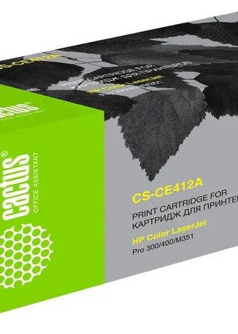 Картридж лазерный Cactus CS-CE412A CE412A желтый (2600стр.) для HP CLJ Pro 300/400/M351/