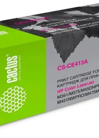 Картридж лазерный Cactus CS-CE413A CE413A пурпурный (2600стр.) для HP CLJ Pro 300/400/M351