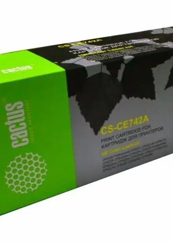 Картридж лазерный Cactus CS-CE742A CE742A желтый (7300стр.) для HP LJ CP5220/CP5221/CP5223/CP5225